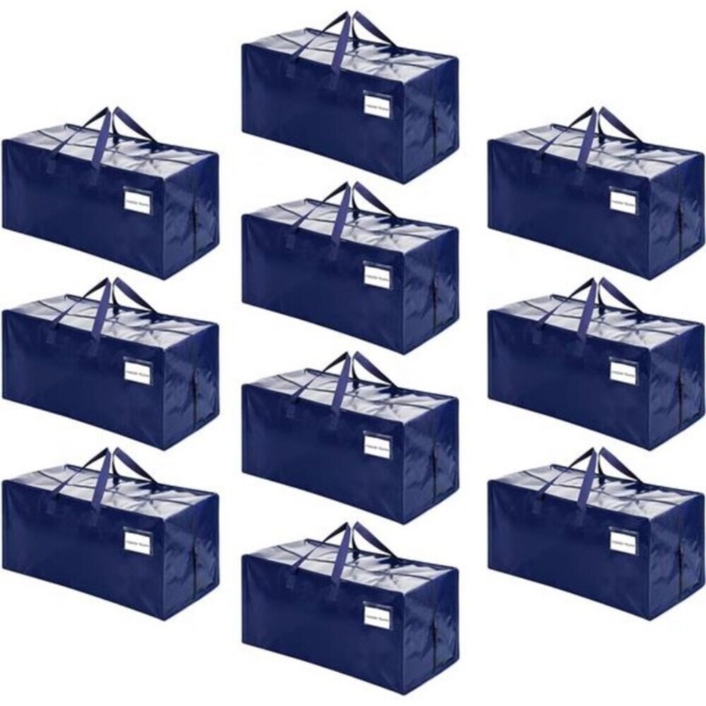 10 Pack Moving Bags w/Backpack Straps, Moving Boxes & Storage Bins Alternative